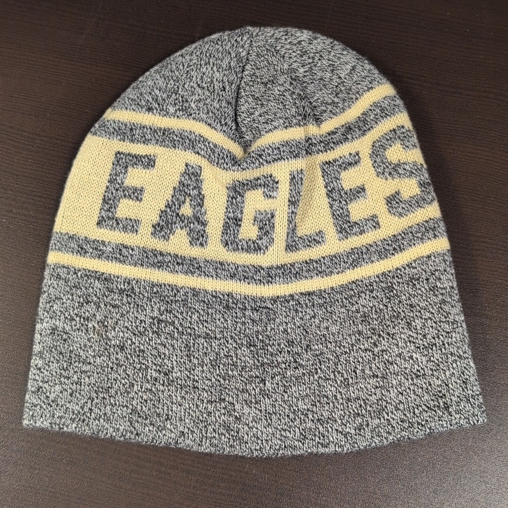 Boston College Eagles Knit Beanie Hat Gray Cream Embroidered Logo - Picture 4 of 7